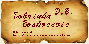 Dobrinka Boškoćević vizit kartica